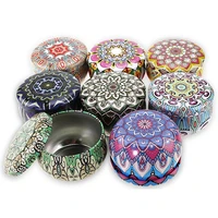 retro round tin box tea candy jar jewelry coin storage container candle sealed cans holder wedding favor gift
