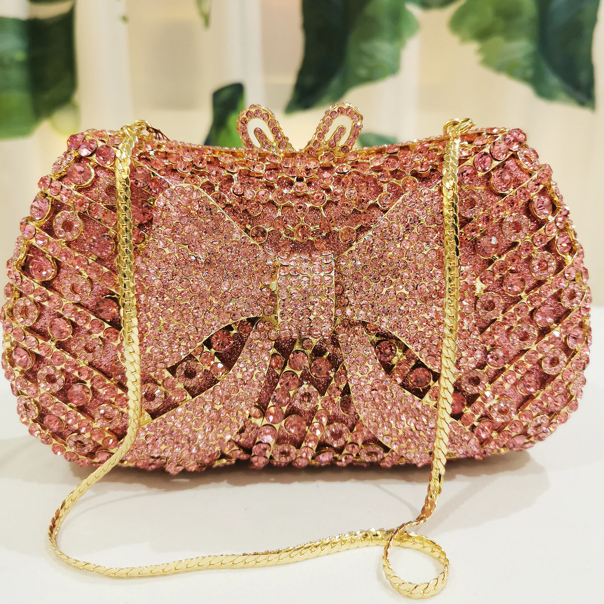 

2020 new women crystal dinner bag lady's floral gemstone evening bag female rhinestone one shoulder banquet clutches purses