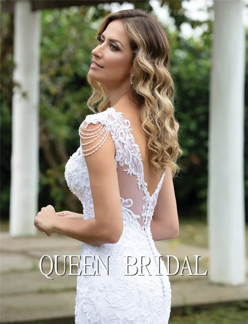 Женское свадебное платье с юбкой годе длинное фатиновое открытой спиной и