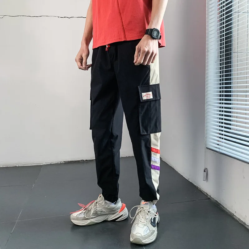 

2020 Men Multi-pocket Harem Hip Pop Pants Trousers Streetwear Sweatpants Hombre Male Casual Fashion Cargo Pants Men Jogger Pants