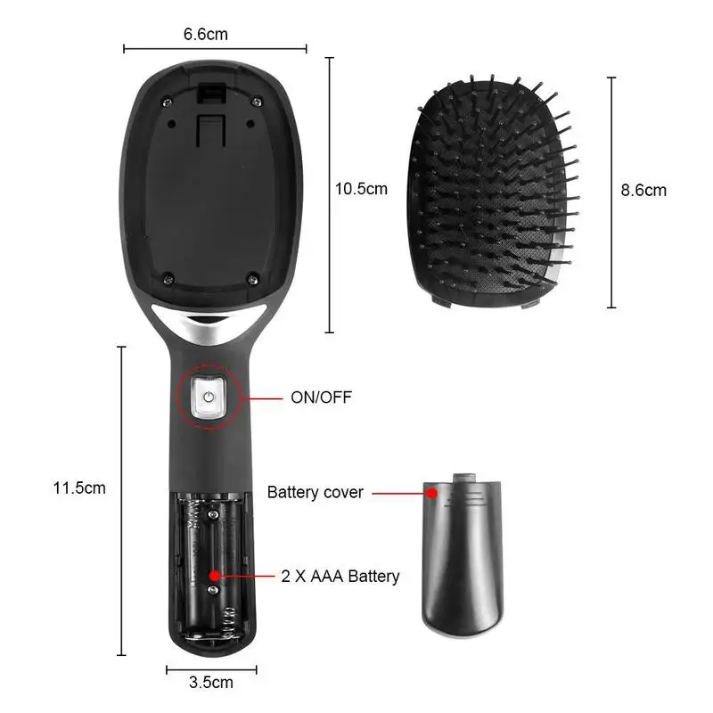 

Electric Ionic Hairbrush Negative Ion Hair Comb Anti-Static Massager Brush Hair Hairbrush Frizz Smooth Styling Free Y5R3