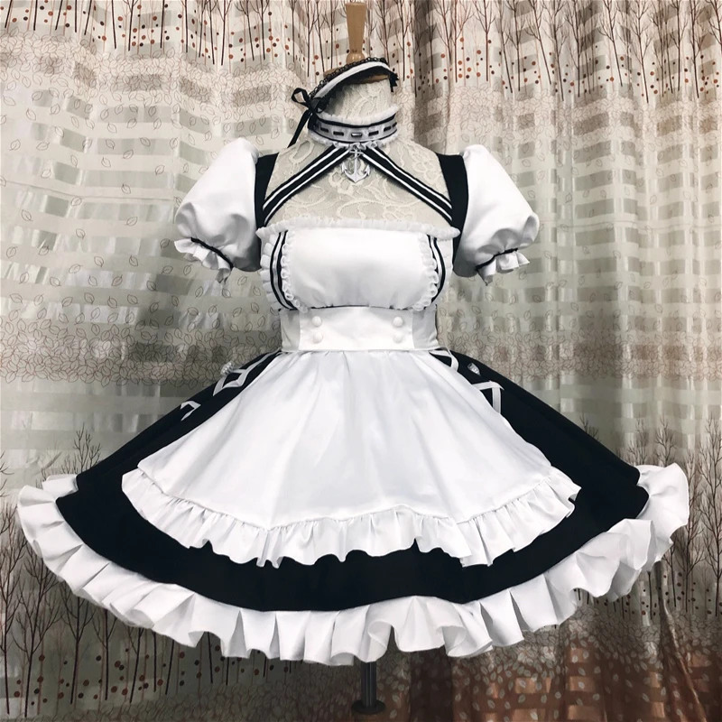 Customized Personal Tailor Azur Lane Collection Sirius Cosplay Costume Apron Uniform Maid Dress Halloween Costume Women Outfits