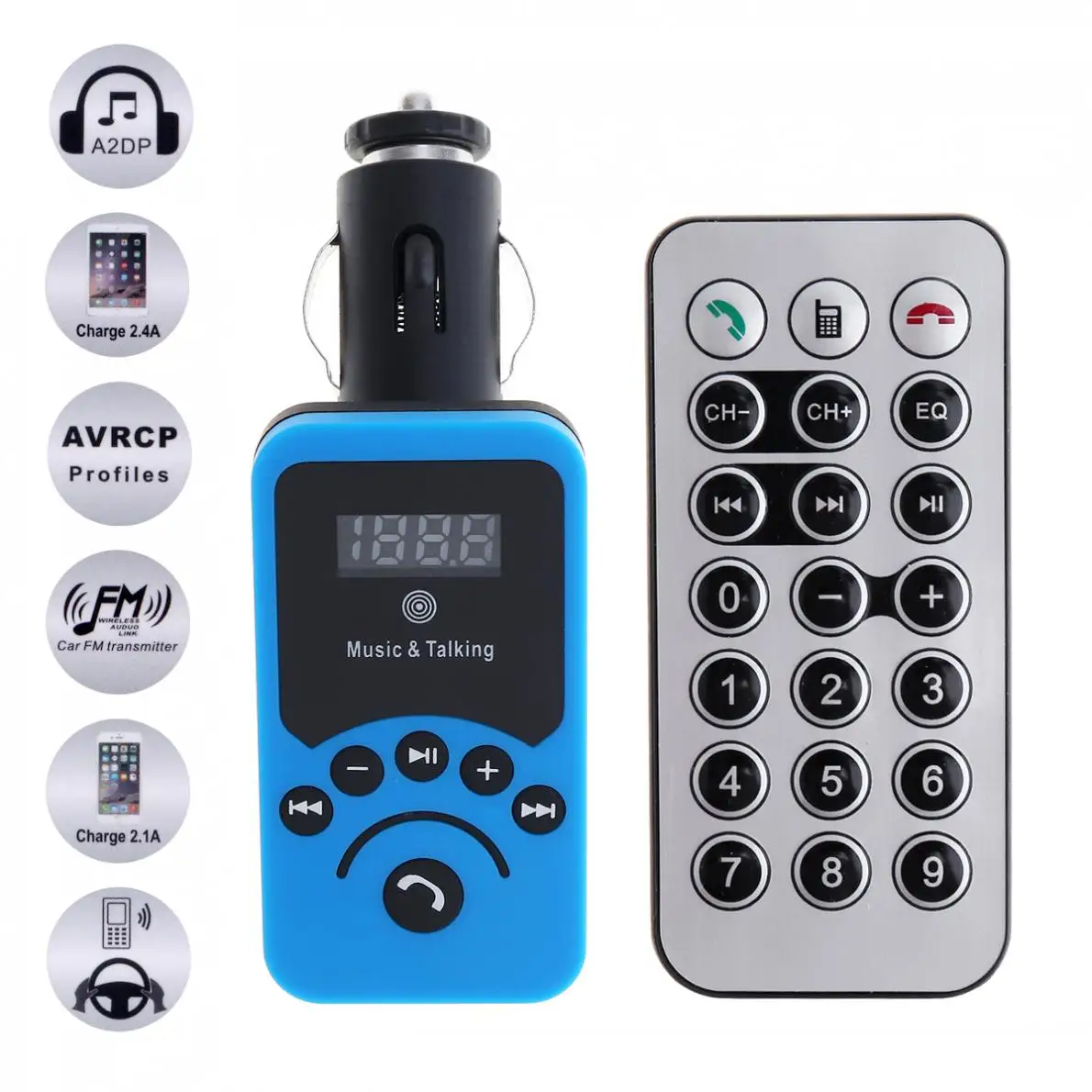 Автомобильный ЖК-синий Bluetooth MP3 музыкальный плеер комплект авто радио Hands-free