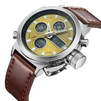 biden fashion relogio luxury masculino military mens watches top brand man quartz dual time date led digital leather wrist watch