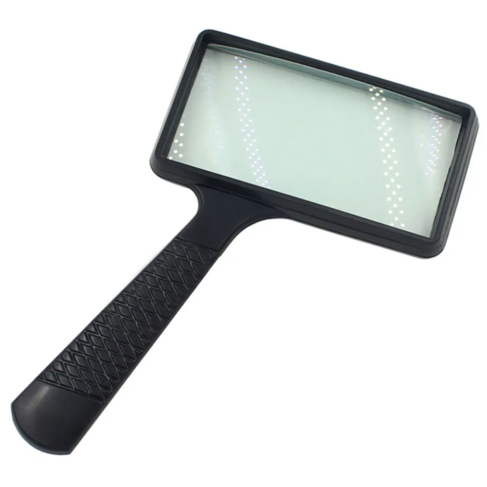 

Handheld Reading Long Handle Jewelry Rectangular Newspaper Old Man Accessories Tool Large Magnifying Glass
