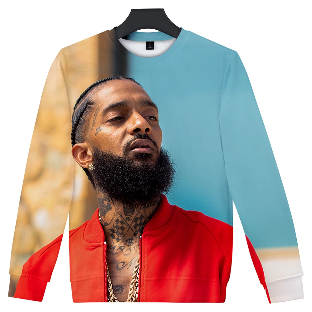 2019 Rapnipsey hussle 3D уличная Толстовка для женщин/мужчин с круглым вырезом и длинными