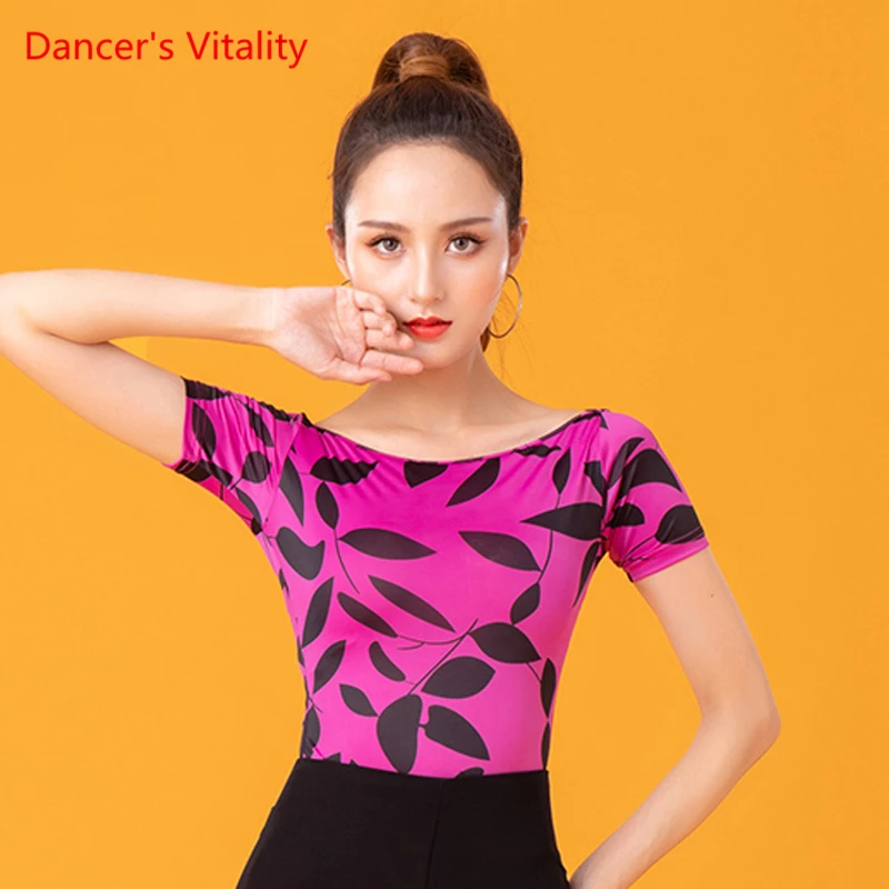

Latin dance tops female adult modern dance clothes professional competition training clothes practice clothes