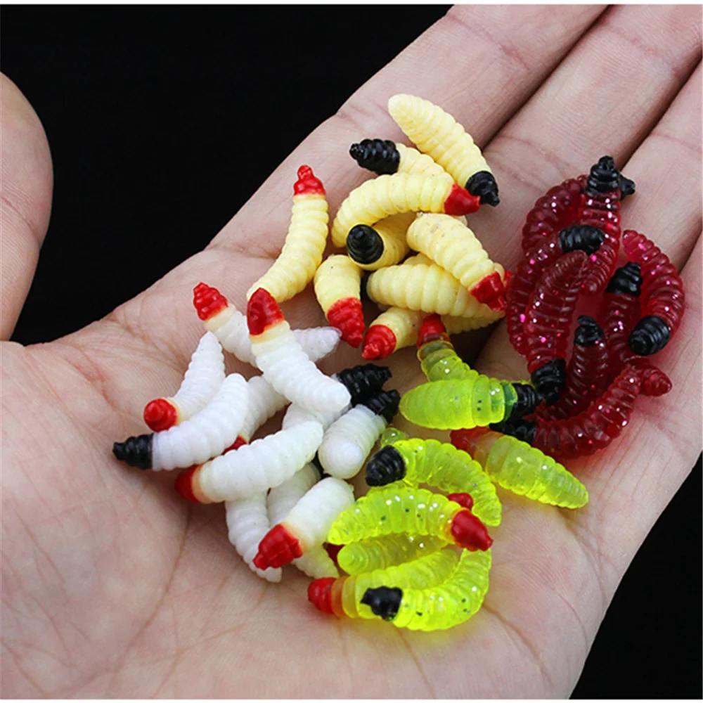 

50 шт./пакет приманки в виде гольяна, Мягкая приманка, приманка с запахом из червей, искусственная силикагелевая Мягкая приманка, воблер, иску...