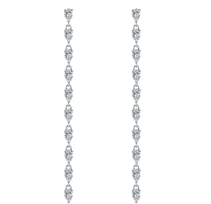 Женские серьги гвоздики с кисточками из серебра 925 пробы|Серьги-гвоздики| |