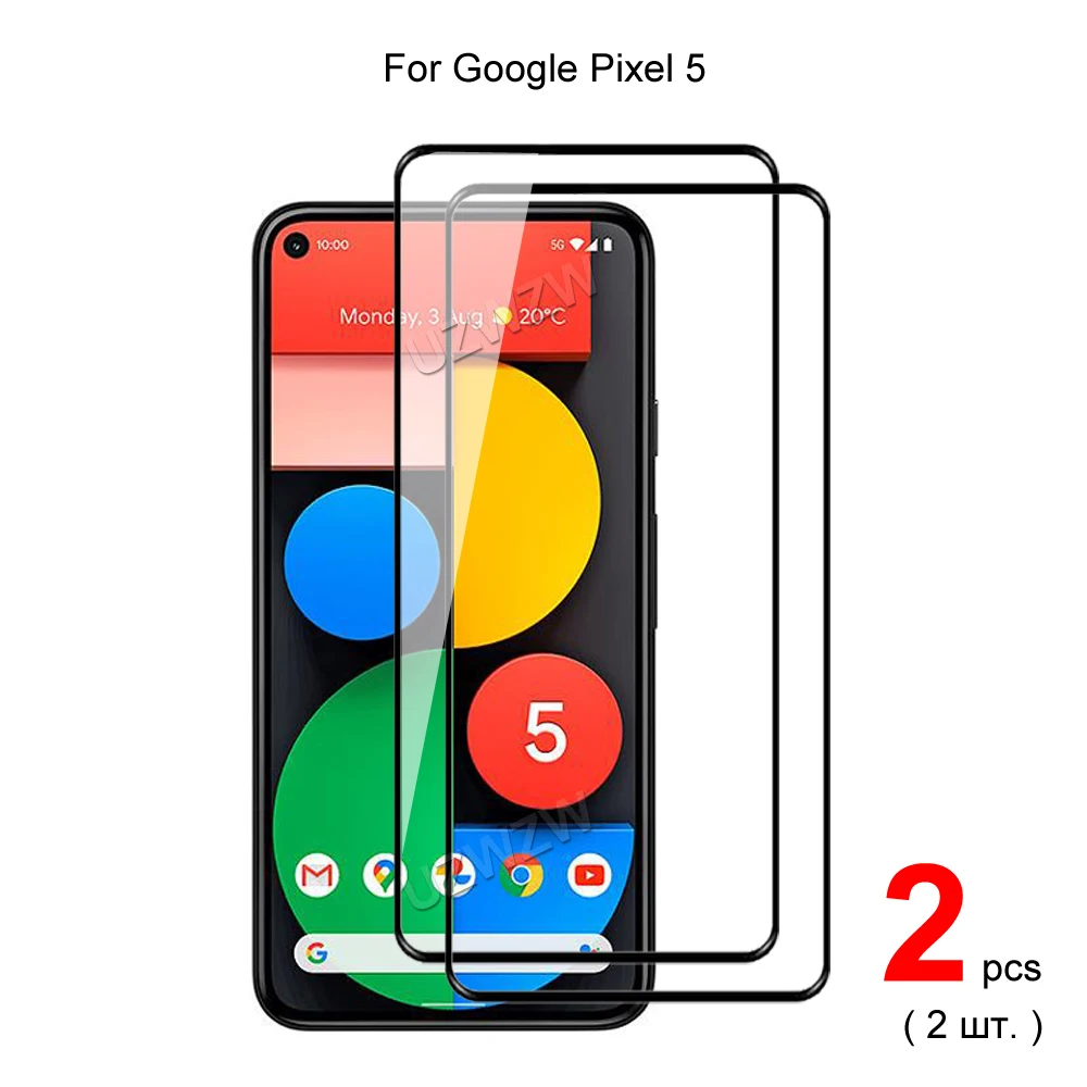 

For Google Pixel 5 Full Coverage Tempered Glass Phone Screen Protector Protective Guard Film 2.5D 9H Hardness