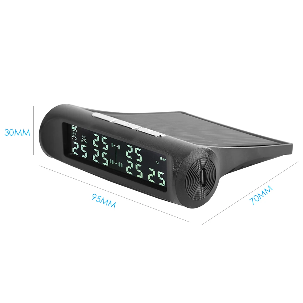 

Temperature Monitoring Alarm System AN-07 LCD Solar Truck TPMS Tire Pressure Tyre Temperature Monitor Alarm System