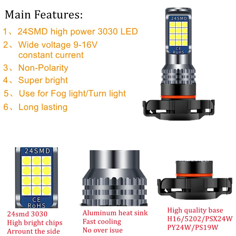 2 шт. Canbus светодиодные лампочки сигнал поворота светильник для Opel Insignia 2014 2017 H16 5202