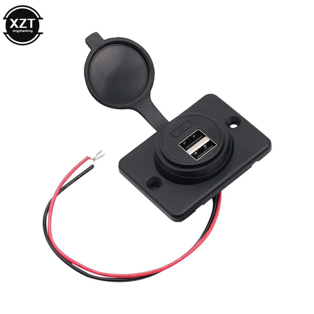 2 port usb car phone charger adapter dual usb charging power outlet 4 2a for 12v 24v auto motorcycle adapters socket charger free global shipping