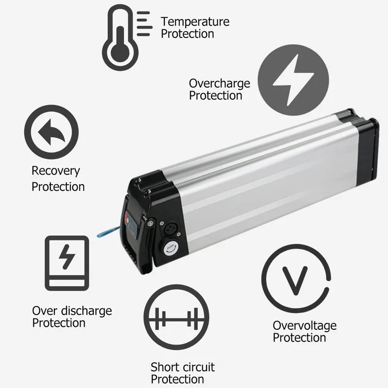 Аккумулятор для электровелосипеда Bafang TSDZ2 36 В 48 серебристая батарея 13 Ач 17 5 21