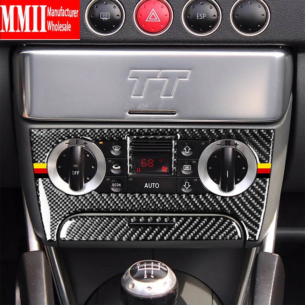 

Carbon Fiber For Audi TT 8N 2001 2002 2003 2004 2005 2006 Sticker Air Conditioning Panel Knob Frame Interior Car Accessories