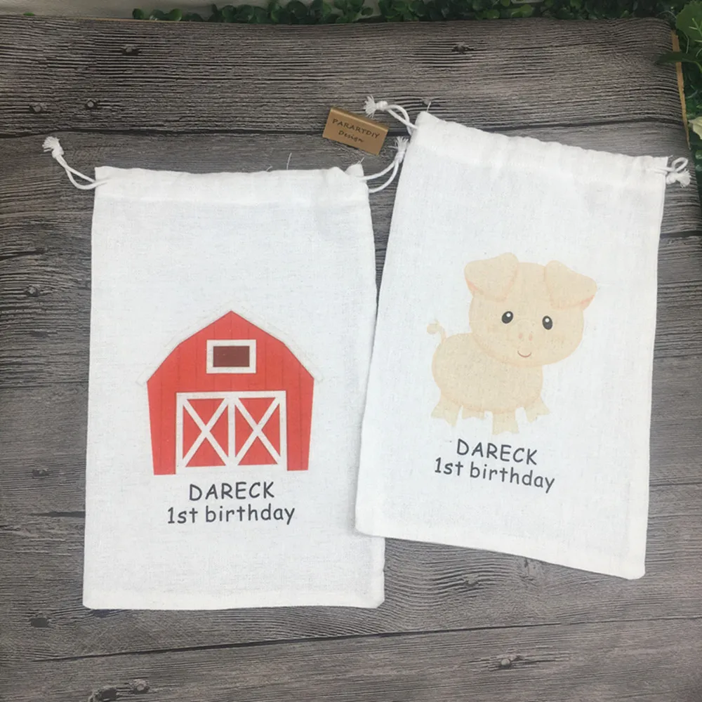 Персонализированные сумки с любом мультяшным персонажем фермы животными для