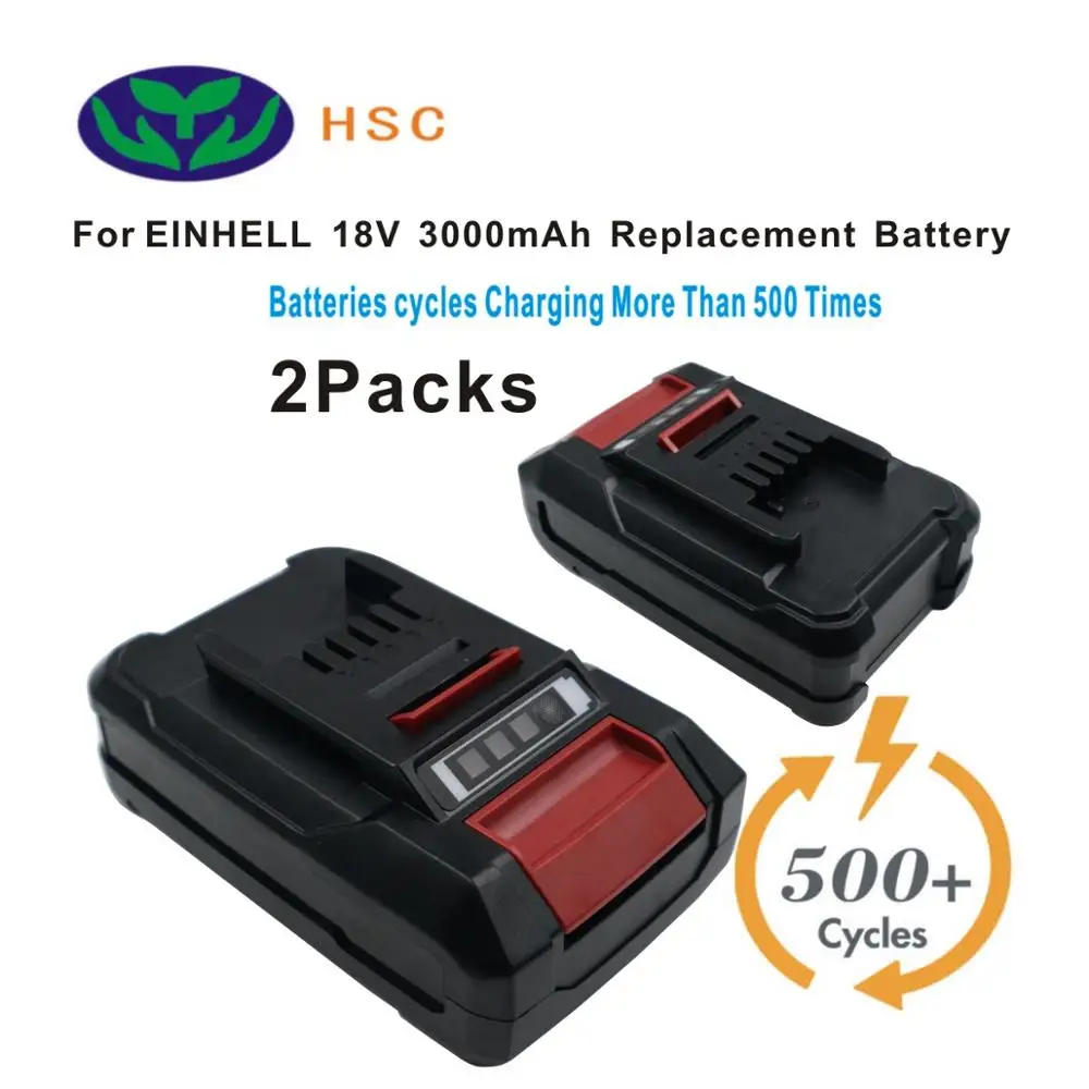 2 шт. 3.0Ah Батарея банк EIN18C Li ion аккумулятор Батарея 18V Замена для EINHELL 18V Батарея PXBP-300 PXBP-600 PX-BAT52