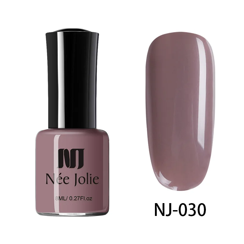 8ml NJ-030 Ни Джоли 8 мл 3,5 серый розовый цвет лак для ногтей 70 Цвета полу-прозрачная; Нейл-арт лак телесного цвета продолжительный блеск для ногтей дизайн - Цвет: 8ml NJ-030