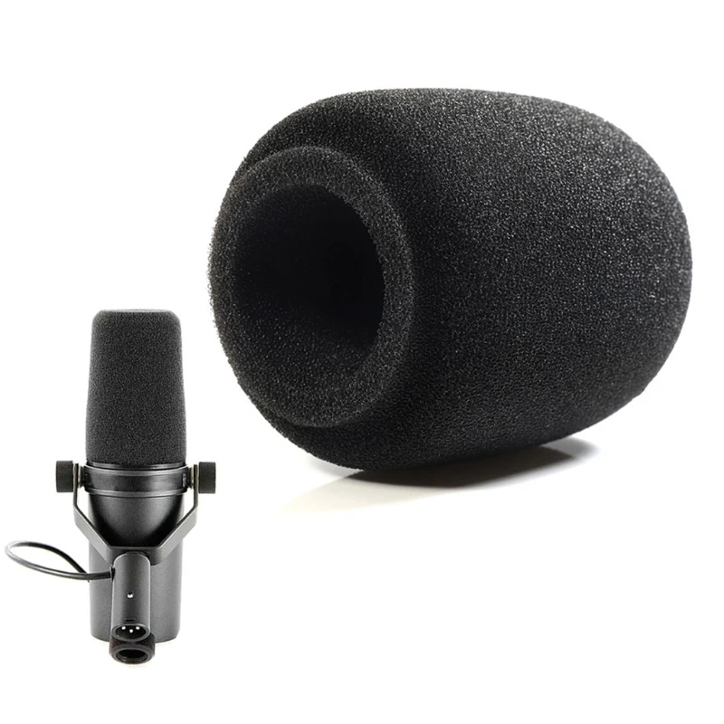 

Filter Windscreen Microphone Sponge Foam Cover For SHU RE PGA27 PGA 27 SM7B SM 7B Mic Replacement Black Sponge Cover