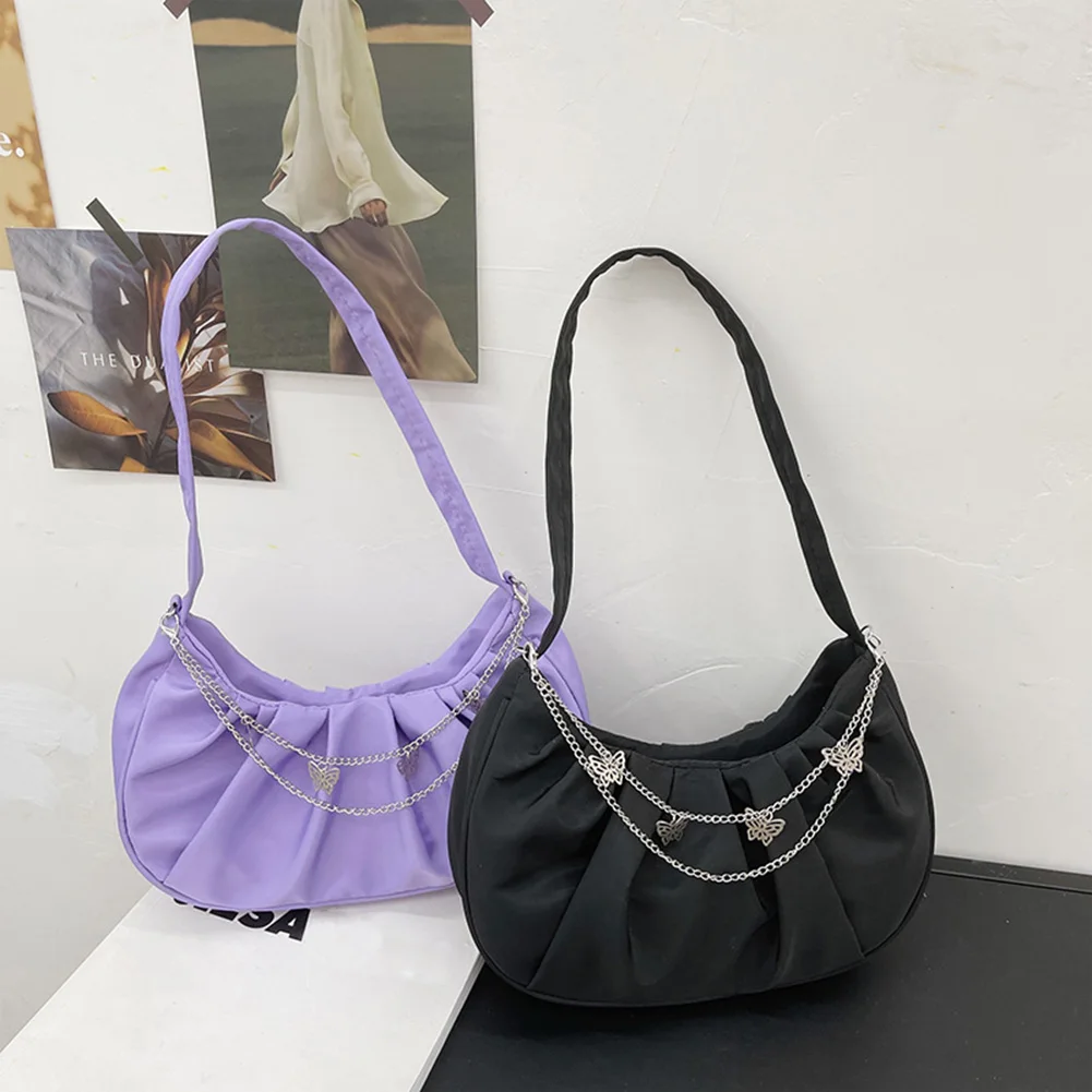 

Женская плиссированная сумка на плечо в стиле ретро, повседневная женская сумка-кошелек в форме облака, однотонные мини-сумки Хобо на молнии