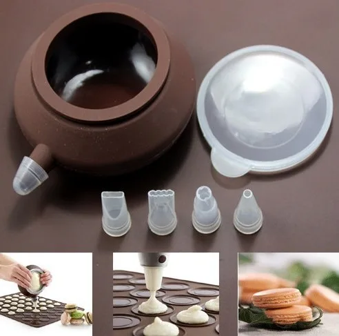 

Practical Silicone Macaron Decorating Device Creative Kitchen Baking Utensils Cake Decorating Pot Set Baking Tools Easy To Clean
