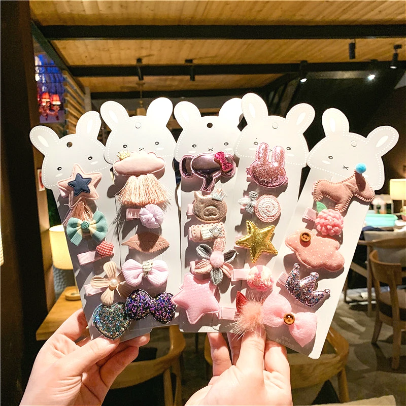 Заколки для волос с бантом в виде медведя 5 шт./компл.|Аксессуары девочек| |