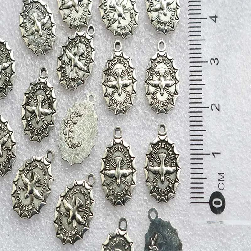 100 Pieces / Mini Religious Vintage Peace Dove Charm Medallion Jewellery Catholic Bird Pendant | Украшения и аксессуары