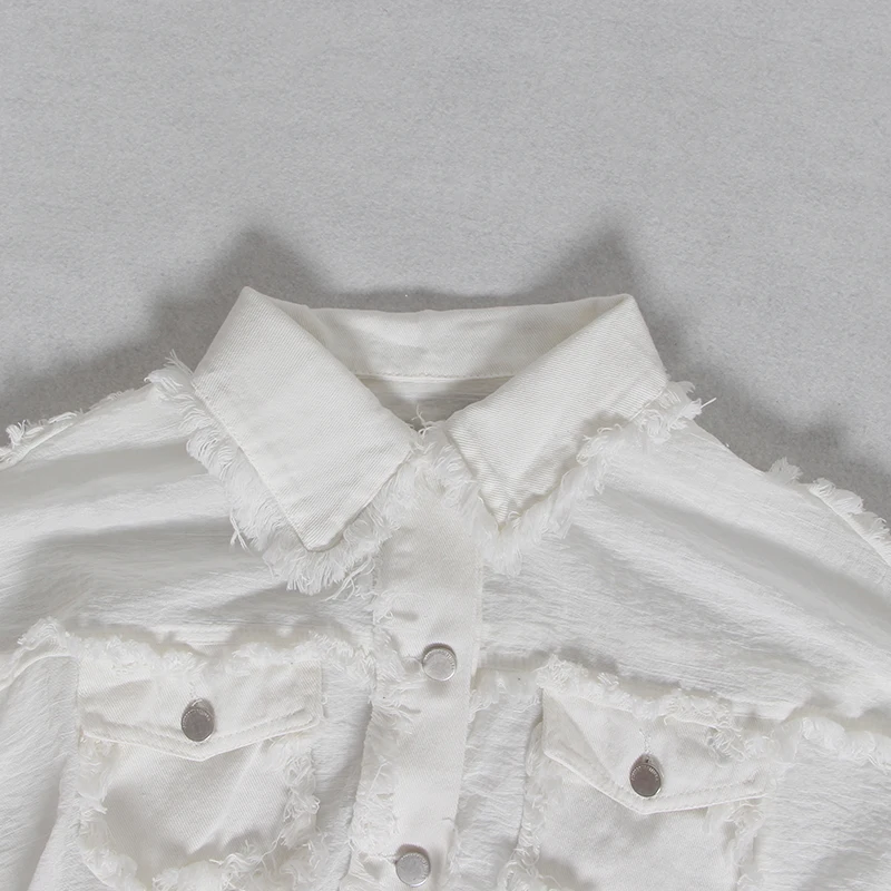 TWOTWINSTYLE Patchwork Denim Women's Shirt Lapel Collar Long Sleeve Perspective Summer Casual Blouse Female 2019 Fashion New |