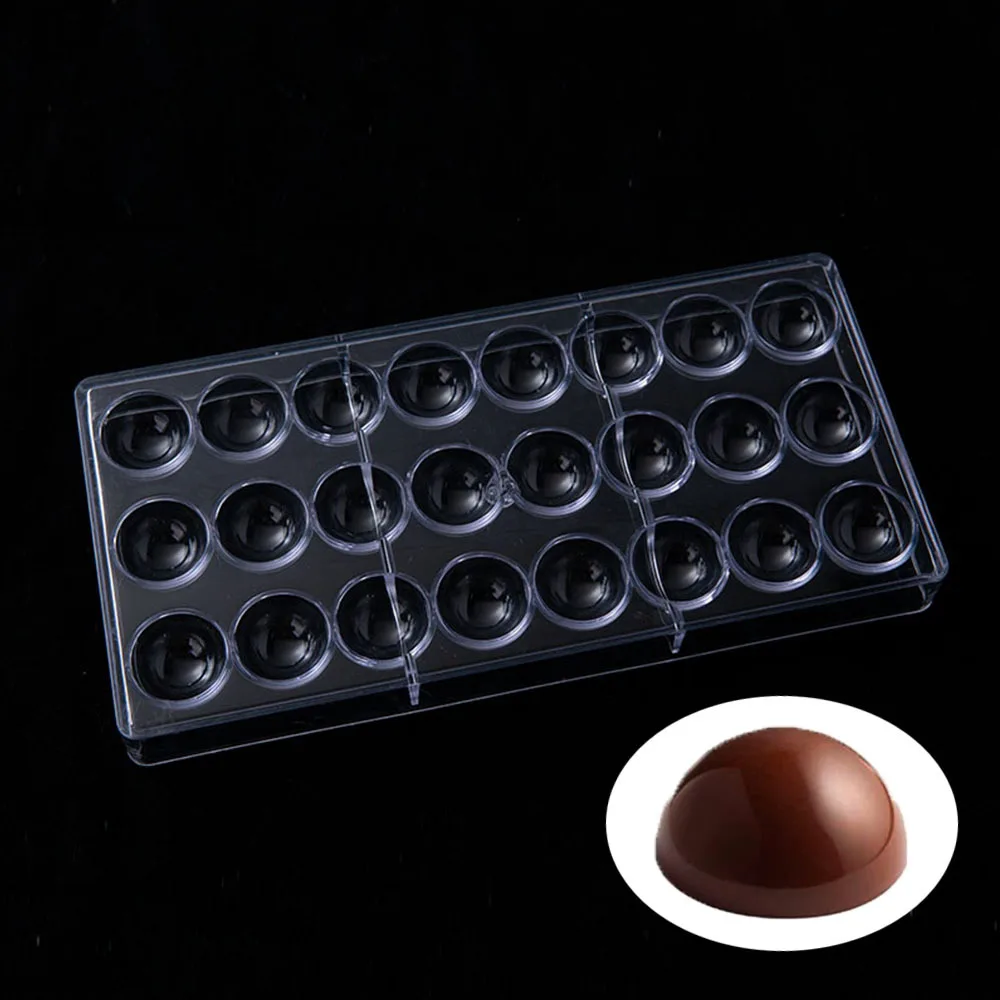 

Полукруглая Сферическая форма для шоколада, декоративный инструмент фондана, Пластиковая форма для конфет, кухонные аксессуары для выпечк...