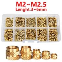m2 m2 5 brass hot melt inset nuts thread kit 500pcsthreaded insertfillingcopper nut inserts heating application injection nut