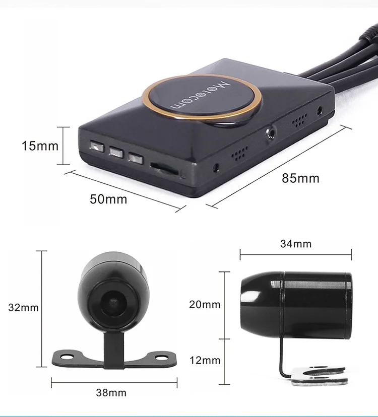 Wifi moto rcycle dash cam 1080P dvr 140 ° rbike двойная камера обзора 3 &quotдисплей super starvis r dashcam 16 Гб gps