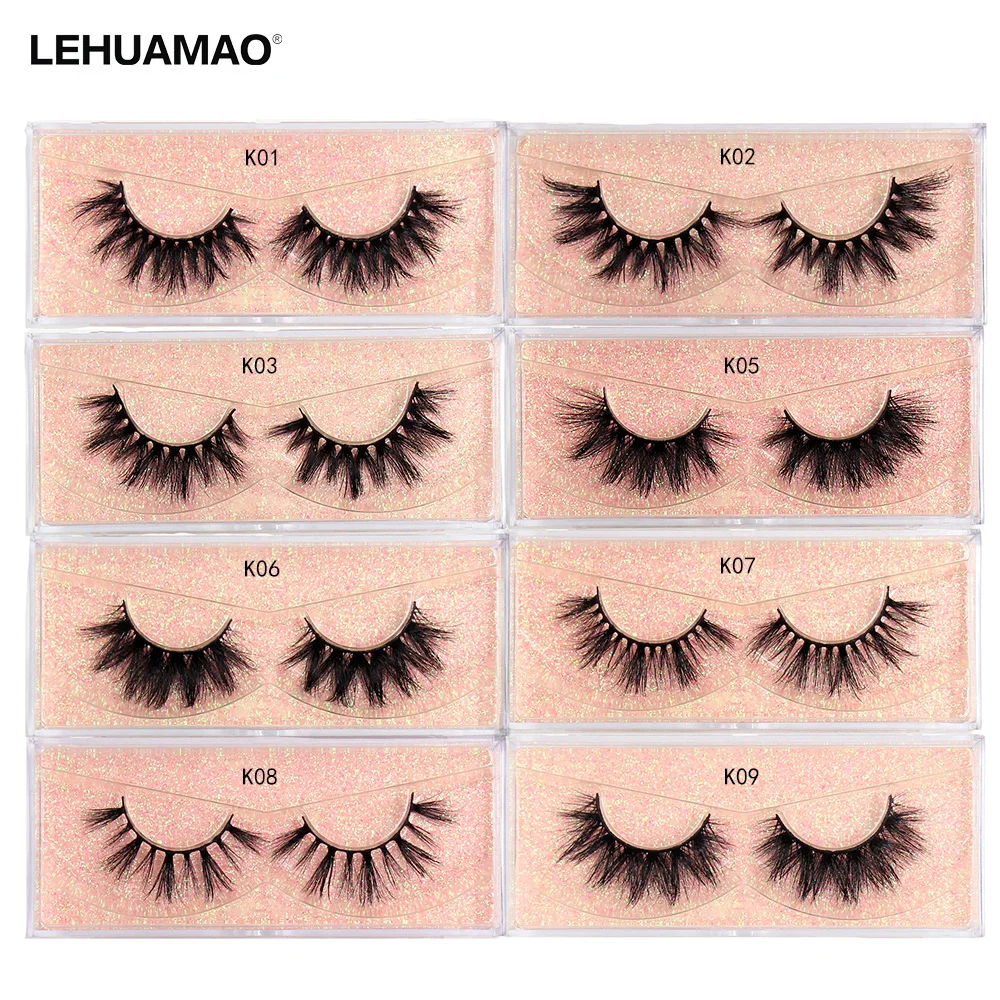 LEHUAMAO 100 партия/лот искусственные 3D норковые ресницы 100% безжестокие драматические