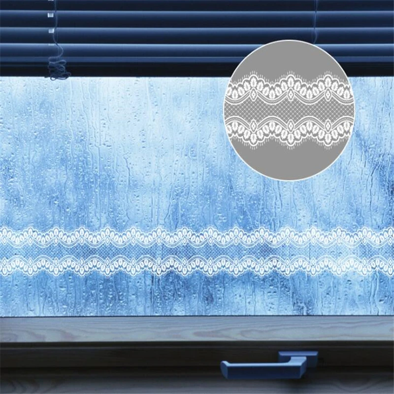 10m Lace Wall Sticker Window Glass Stickers Store Decoration Bathroom Sliding Door Film Balcony | Дом и сад