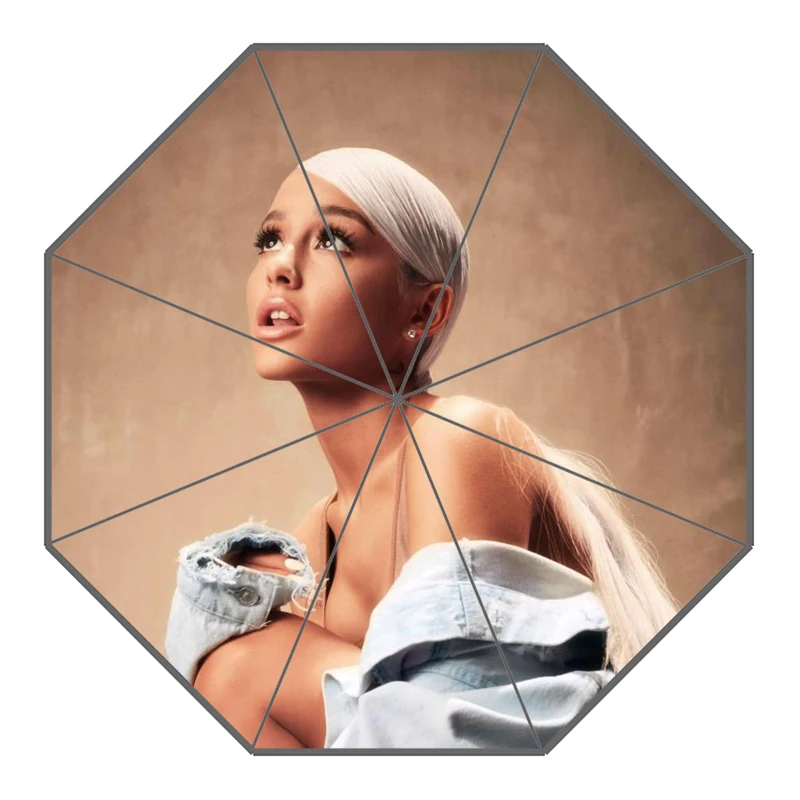 P# Ariana Grande 03 Зонт с индивидуальным принтом складной зонт от солнца и дождя для путешествий неавтоматический декоративный зонт высокого качества - Цвет: 22