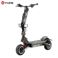 yume powerful 60v 6000w dual motor 11inch fat tire electric scooter foldable 2 wheels e scooter for adult
