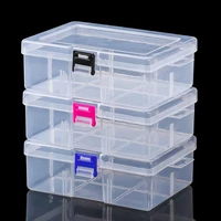 1pc transparent component screw storage box jewelry display practical toolbox plastic container box tool case screw sewing box