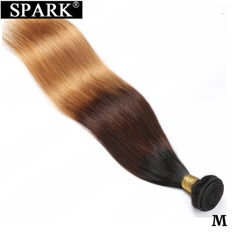 Светлые волосы Spark Honey блонд 1/2 шт. Омбре бразильские пучки прямых и волнистых