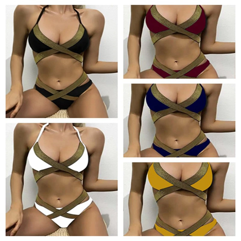 

2021 Bathing Suits 2 Pieces Bikini Family Matching Swimwear See Through Swimsuit Swimming Suit for Women Beach Wear Cupshe