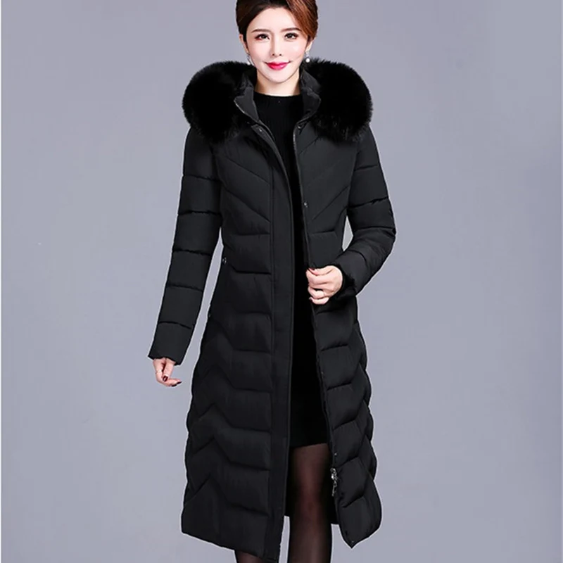 2019 женские теплые пальто с меховым воротником женская зимняя парка Женская