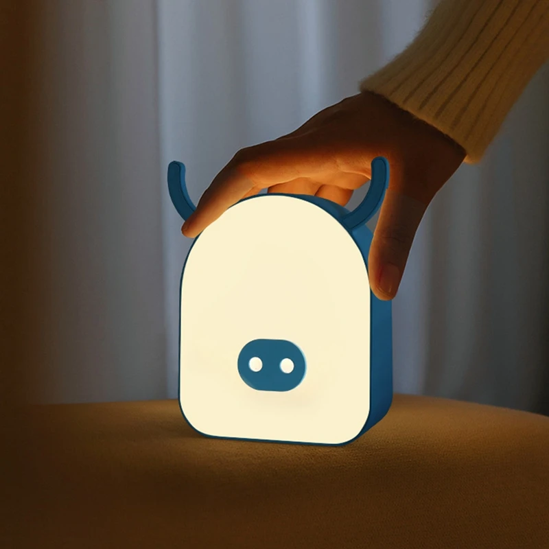 

Bedroom Baby Feeding and Eye Care Soft Light Intelligent Sensor Night Light Bedroom USB Charging Cute Cow Night Light