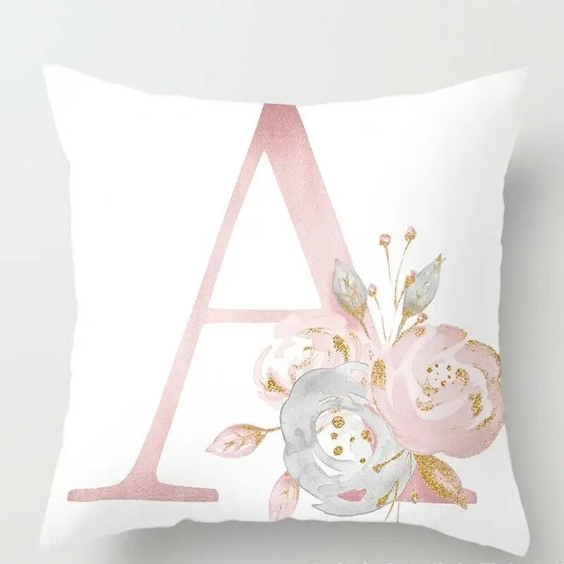 Nordic чехол для подушки с буквами розовый Английский алфавит цветами накидка