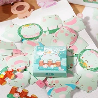 45 pcsbox kawaii little frogs hand account diary decorative sealing stickers