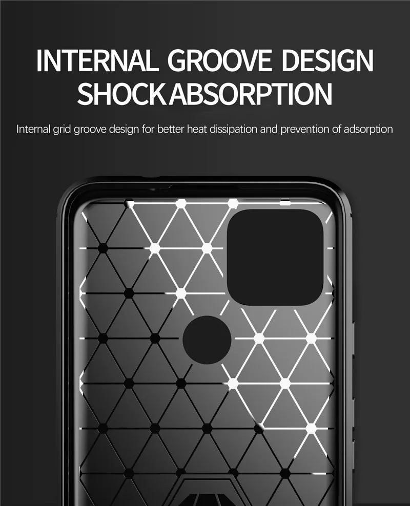 Углеродное волокно для Google Pixel 4a 5G чехол + закаленное стекло Мягкий защитный из