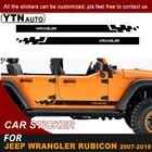 Наклейка на боковую дверь, кузов автомобиля, клетчатая полоса, гоночный Графический виниловый автомобильный стикер, автомобильные аксессуары для Jeep Wrangler Rubicon 2007-2018 2019