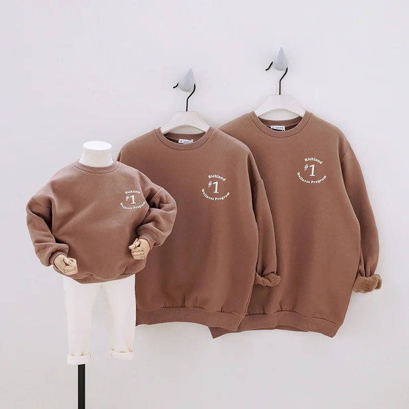 Новинка 2020 года хлопковая меховая одежда для мамы папы и ребенка Одинаковая всей