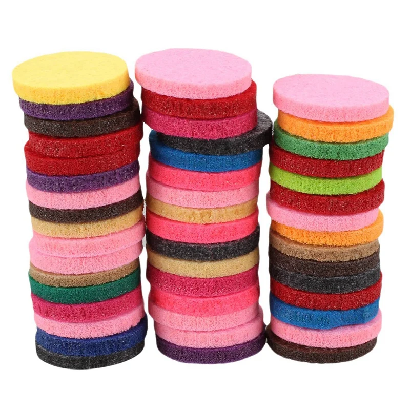

Washable Refill Pads Felt Pads Diameter 22mm for Car Essential oil diffuser locket [48 Pcs]