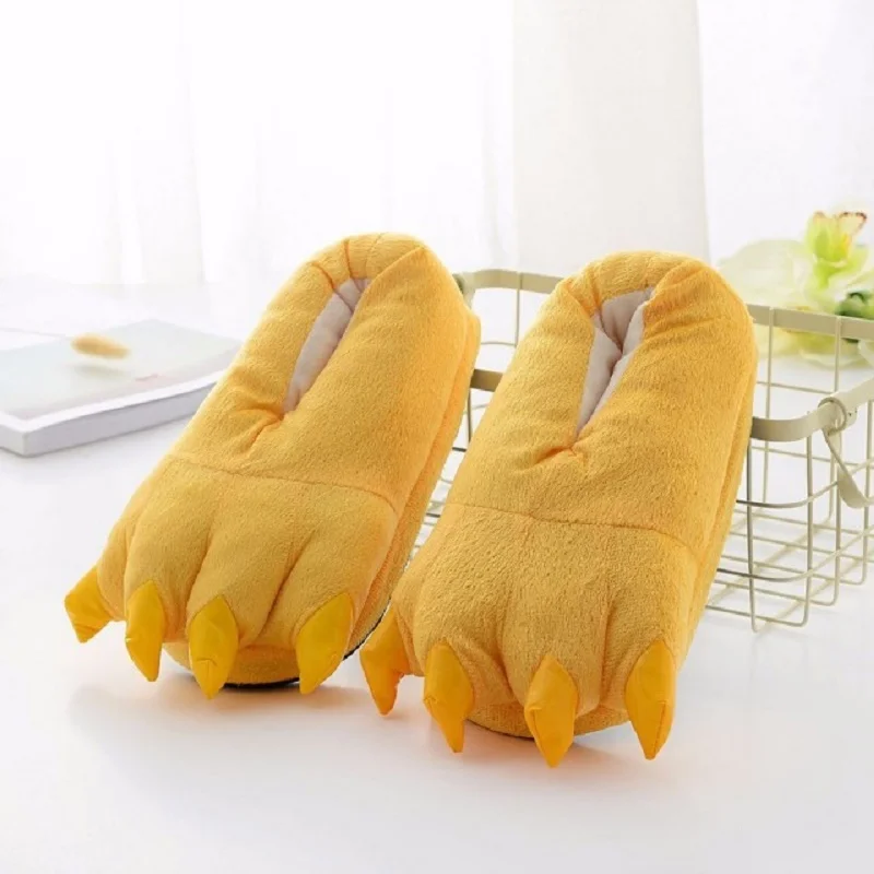 Фланелевые зимние женские и мужские плюшевые тапочки с героями мультфильмов