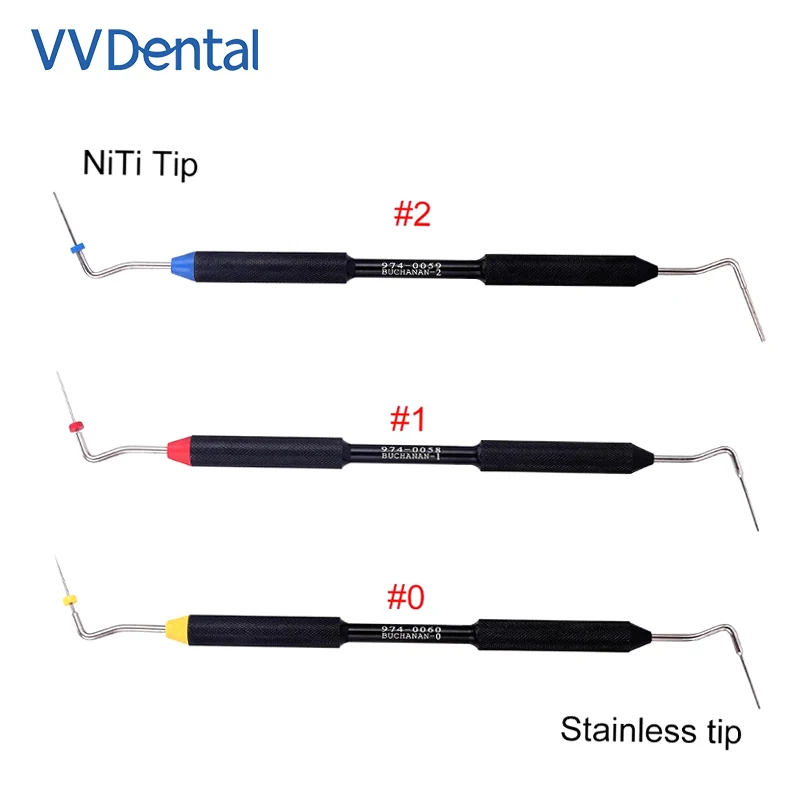 

Стоматологический инструмент для Endo Buchanan, инструмент для заполнения зубов, NITI наконечник #0 #1 #2 3 типов, фотоинструменты