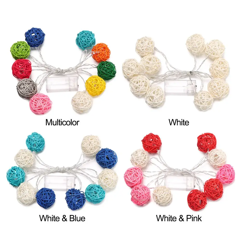 10 м вечерние ничное украшение рождественские праздничные Ротанговые шариковые