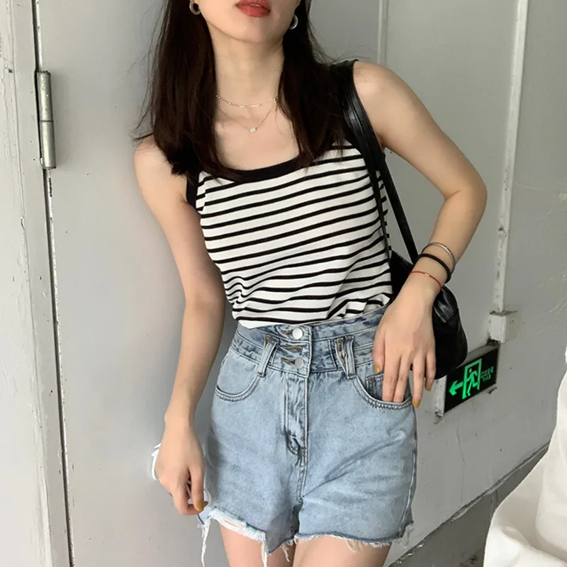 

Майка женская в полоску, 3 цвета, без рукавов